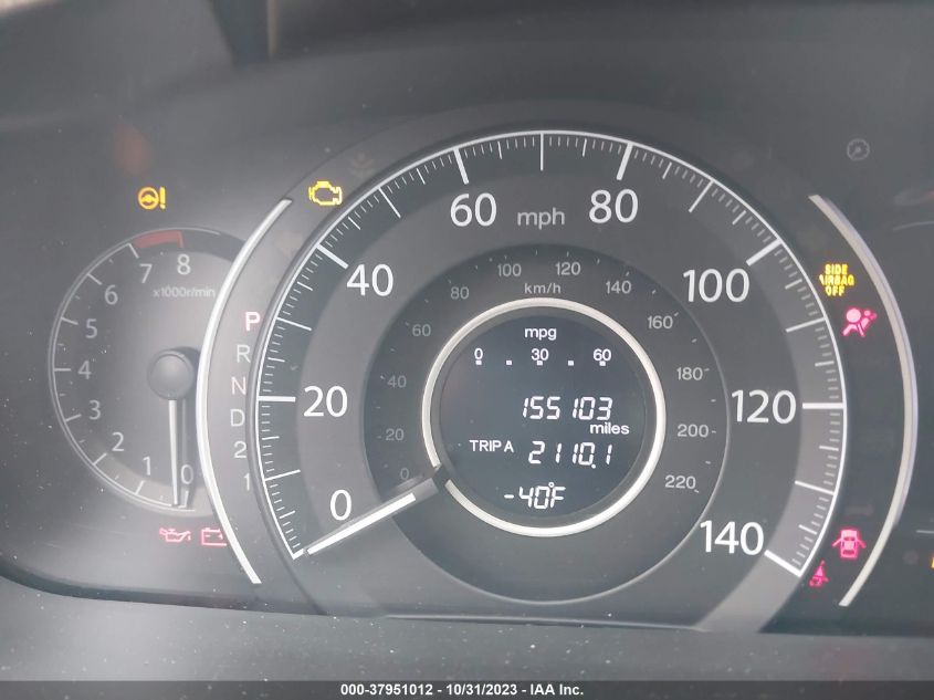 2013 Honda Cr-V Ex-L VIN: 2HKRM4H72DH655175 Lot: 37951012