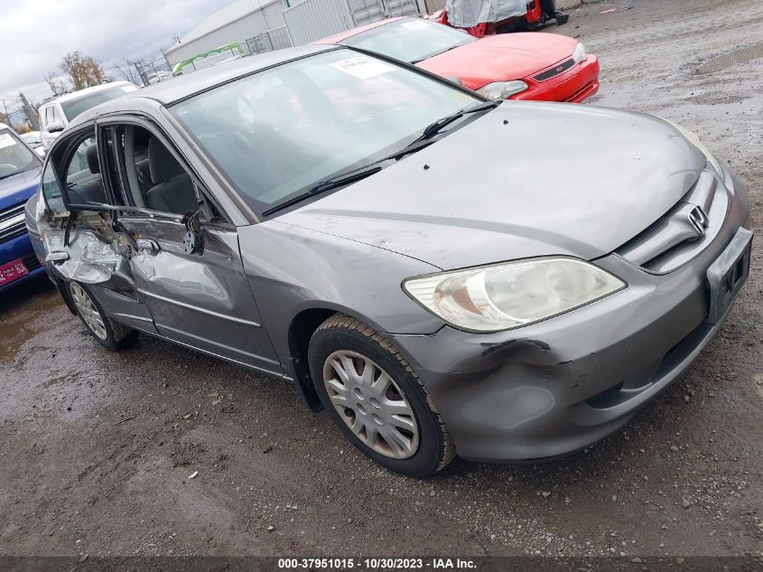 2004 Honda Civic Lx VIN: 2HGES16614H604533 Lot: 37951015