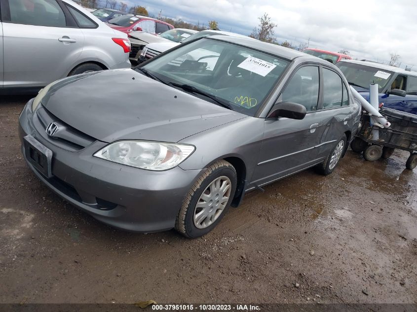 2004 Honda Civic Lx VIN: 2HGES16614H604533 Lot: 37951015