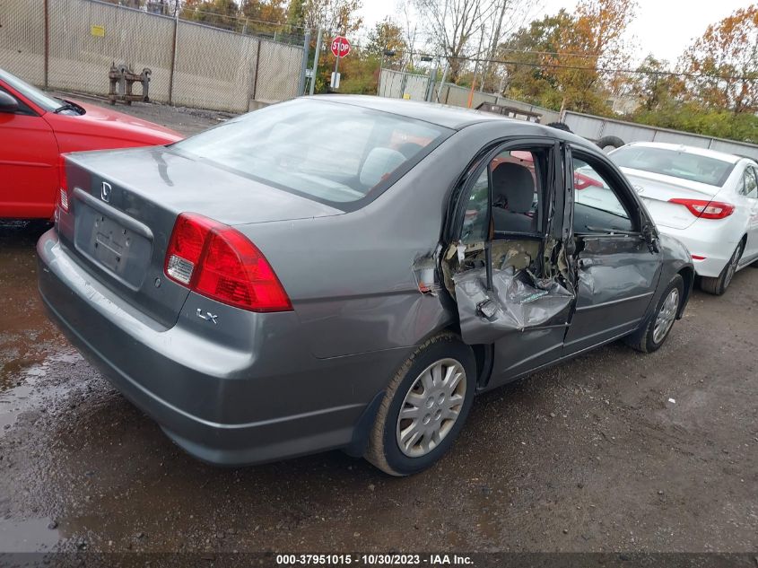 2004 Honda Civic Lx VIN: 2HGES16614H604533 Lot: 37951015