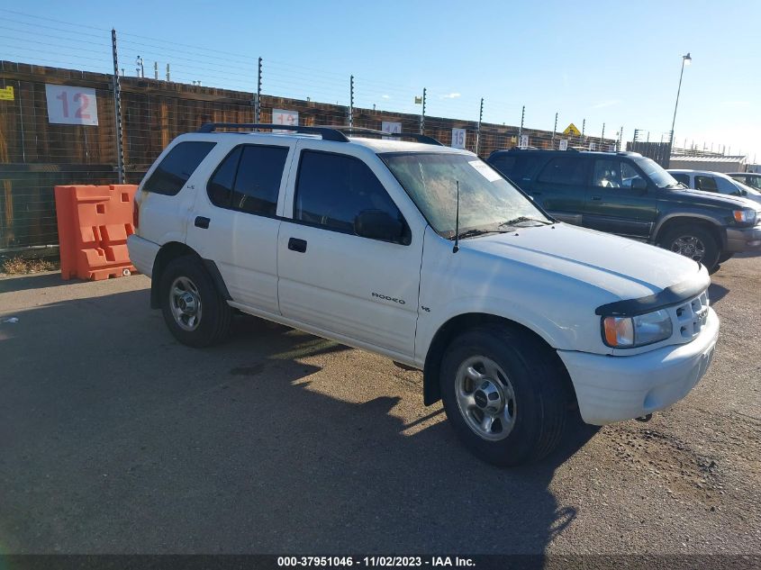 2001 Isuzu Rodeo S/Ls/Lse VIN: 4S2DM58W914324185 Lot: 37951046