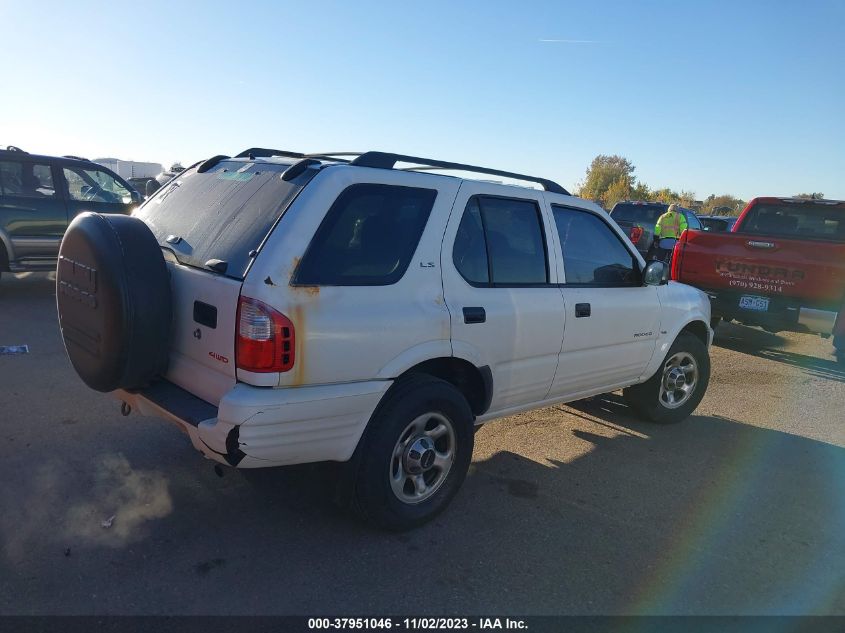 2001 Isuzu Rodeo S/Ls/Lse VIN: 4S2DM58W914324185 Lot: 37951046