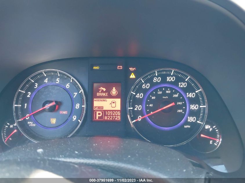 2010 Infiniti Fx35 VIN: JN8AS1MW9AM850999 Lot: 37951699