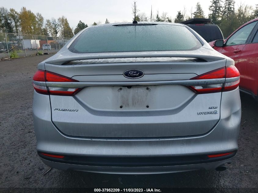 2017 Ford Fusion Hybrid Se VIN: 3FA6P0LU9HR324800 Lot: 37952209