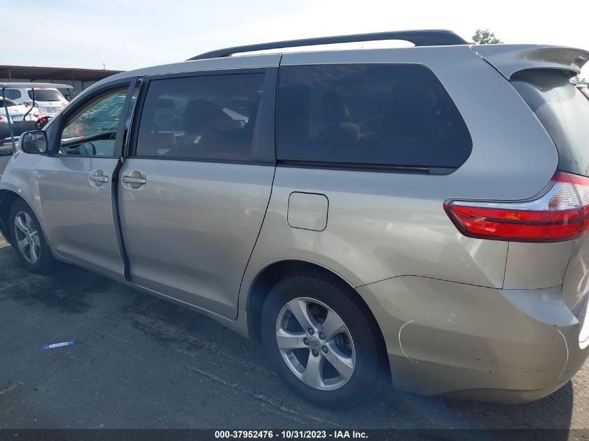 2015 Toyota Sienna Le 8 Passenger VIN: 5TDKK3DC0FS686653 Lot: 37952476