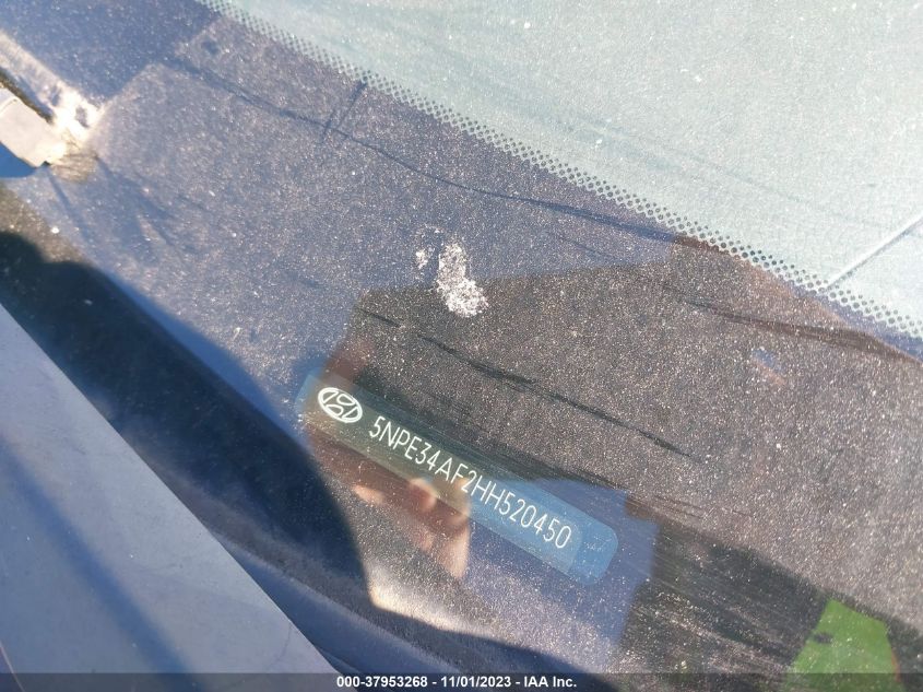 2017 Hyundai Sonata Sport VIN: 5NPE34AF2HH520450 Lot: 37953268