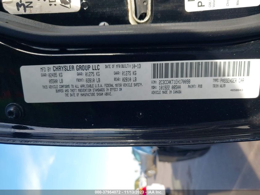 2014 Chrysler 300C VIN: 2C3CCAKT1EH170098 Lot: 37954072