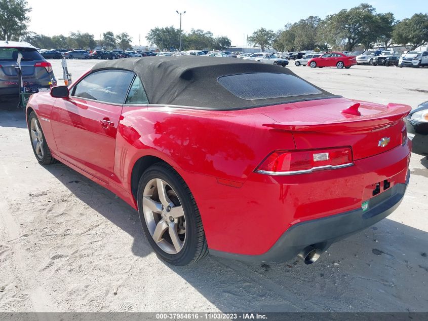 2015 Chevrolet Camaro Lt VIN: 2G1FD3D39F9205425 Lot: 37954616