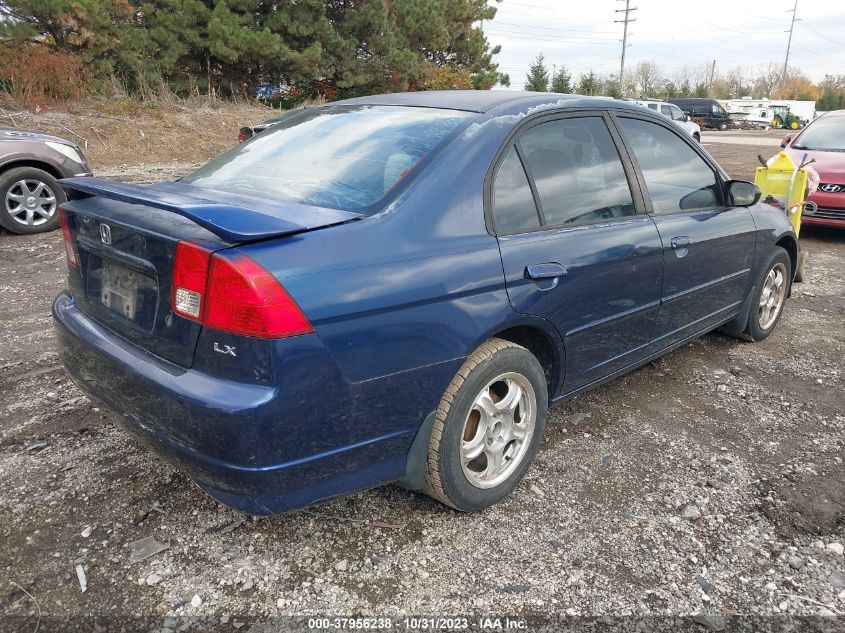 2005 Honda Civic Lx VIN: 2HGES16575H539275 Lot: 37956238