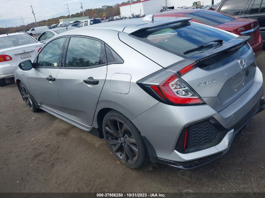 2018 Honda Civic Hatchback Sport VIN: SHHFK7H47JU419176 Lot: 37956250