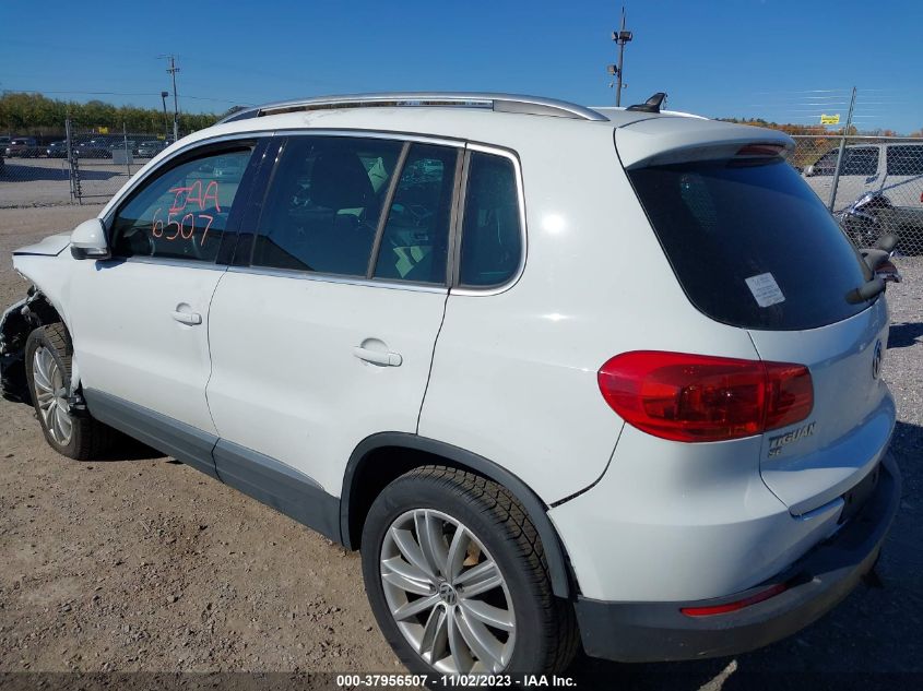 2016 Volkswagen Tiguan Se VIN: WVGBV7AXXGW581878 Lot: 37956507