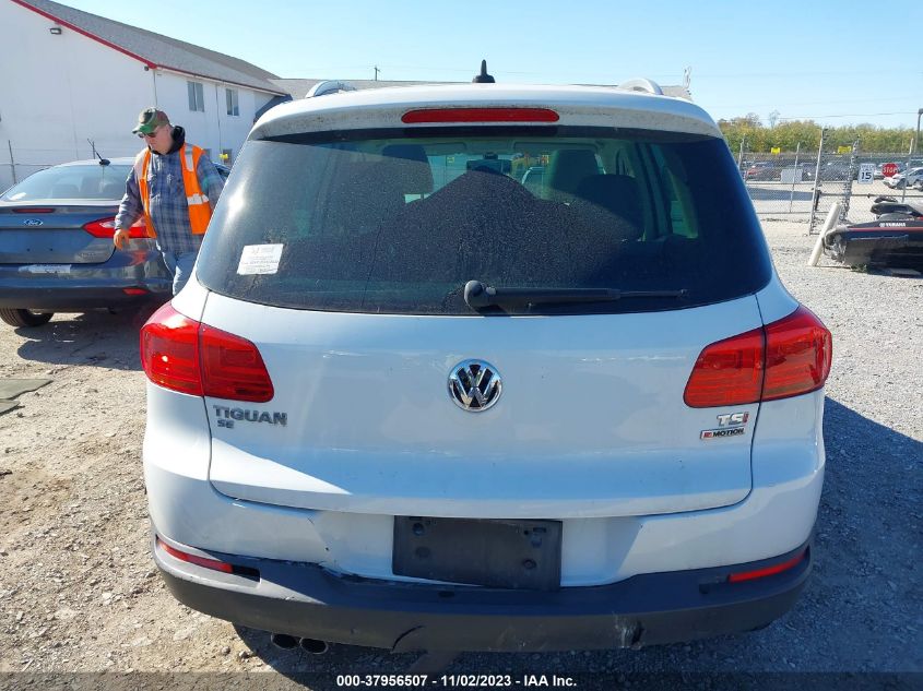 2016 Volkswagen Tiguan Se VIN: WVGBV7AXXGW581878 Lot: 37956507