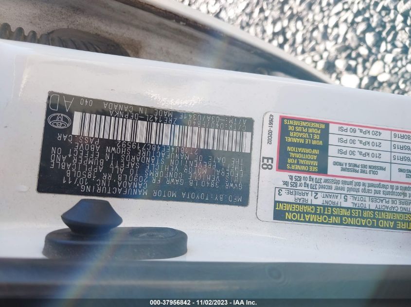 2011 Toyota Corolla Le VIN: 2T1BU4EE4BC719592 Lot: 37956842