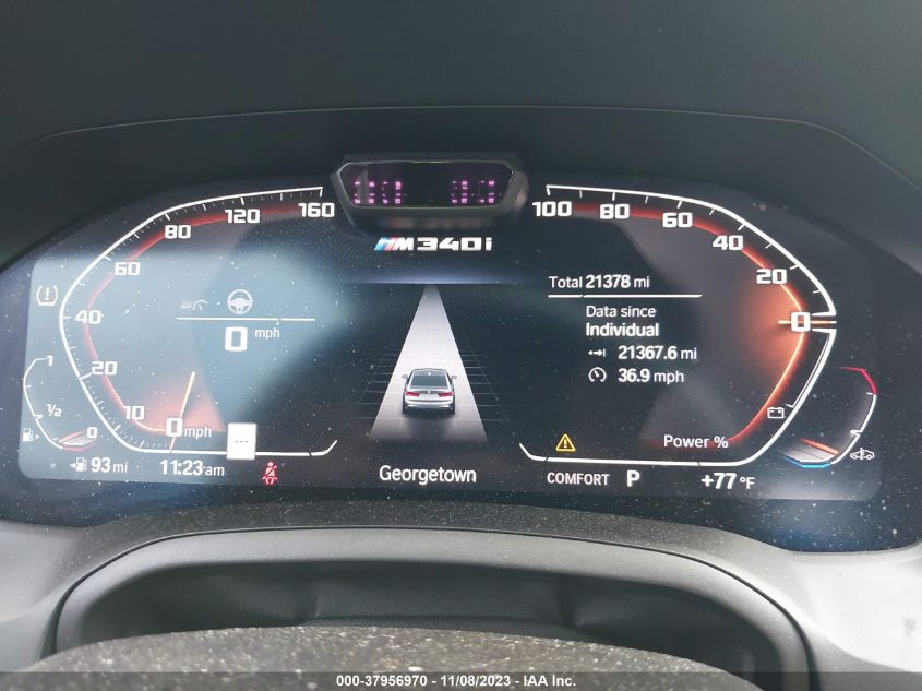 2022 BMW 3 Series M340I xDrive VIN: 3MW5U9J02N8C53635 Lot: 37956970