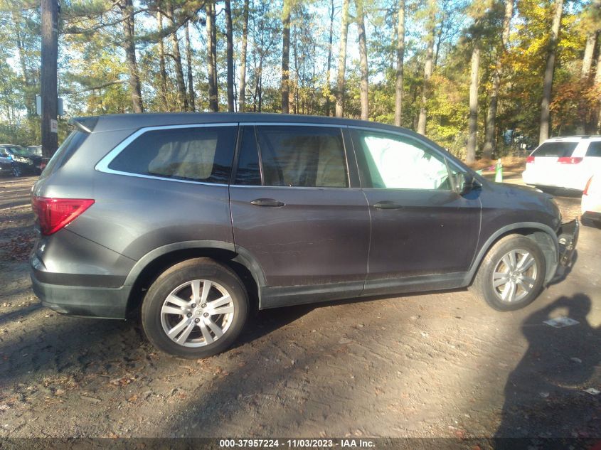 2016 Honda Pilot Lx VIN: 5FNYF6H14GB082294 Lot: 37957224