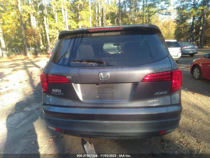 2016 Honda Pilot Lx VIN: 5FNYF6H14GB082294 Lot: 37957224