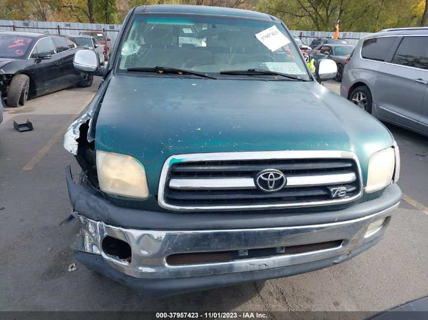 2000 Toyota Tundra Sr5 V8 VIN: 5TBRT3412YS028435 Lot: 37957423