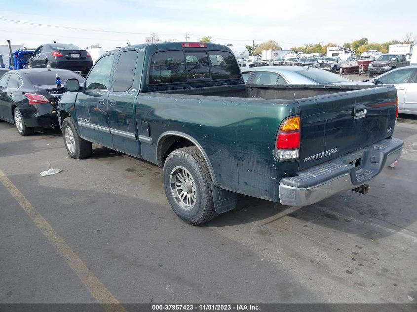 2000 Toyota Tundra Sr5 V8 VIN: 5TBRT3412YS028435 Lot: 37957423