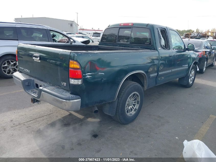 2000 Toyota Tundra Sr5 V8 VIN: 5TBRT3412YS028435 Lot: 37957423