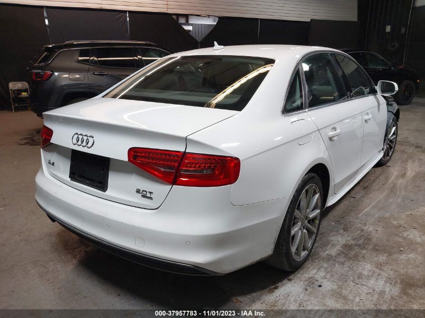 2014 Audi A4 2.0T Premium VIN: WAUFFAFL8EN003560 Lot: 37957783