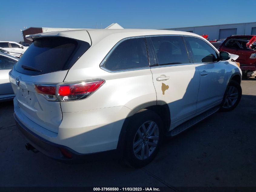 2016 Toyota Highlander Le VIN: 5TDZARFH0GS019015 Lot: 37958580