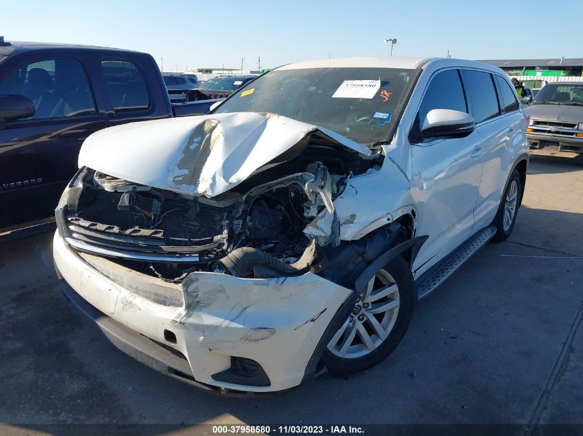 2016 Toyota Highlander Le VIN: 5TDZARFH0GS019015 Lot: 37958580