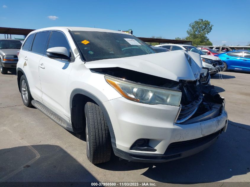 2016 Toyota Highlander Le VIN: 5TDZARFH0GS019015 Lot: 37958580