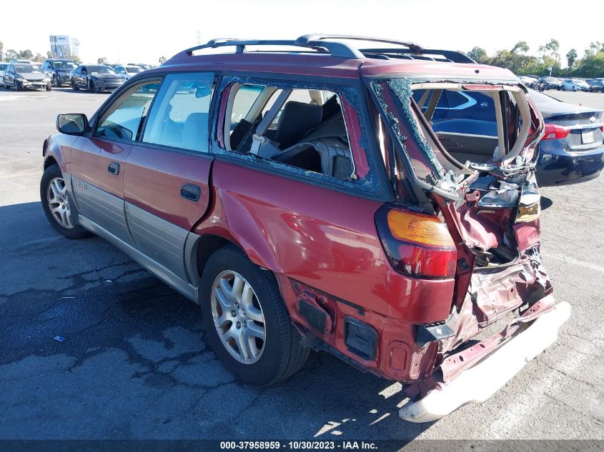 2002 Subaru Legacy Outback VIN: 4S3BH665827614084 Lot: 37958959