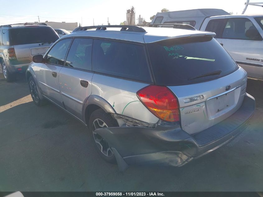 2006 Subaru Outback 2.5I VIN: 4S4BP61C267362472 Lot: 37959058