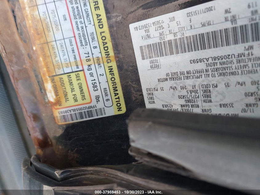 2008 Ford Expedition Limited VIN: 1FMFU20558LA38593 Lot: 37959453