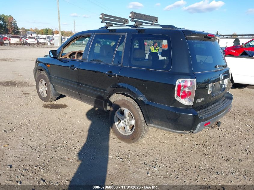 2007 Honda Pilot Ex-L VIN: 2HKYF18777H503319 Lot: 37960083