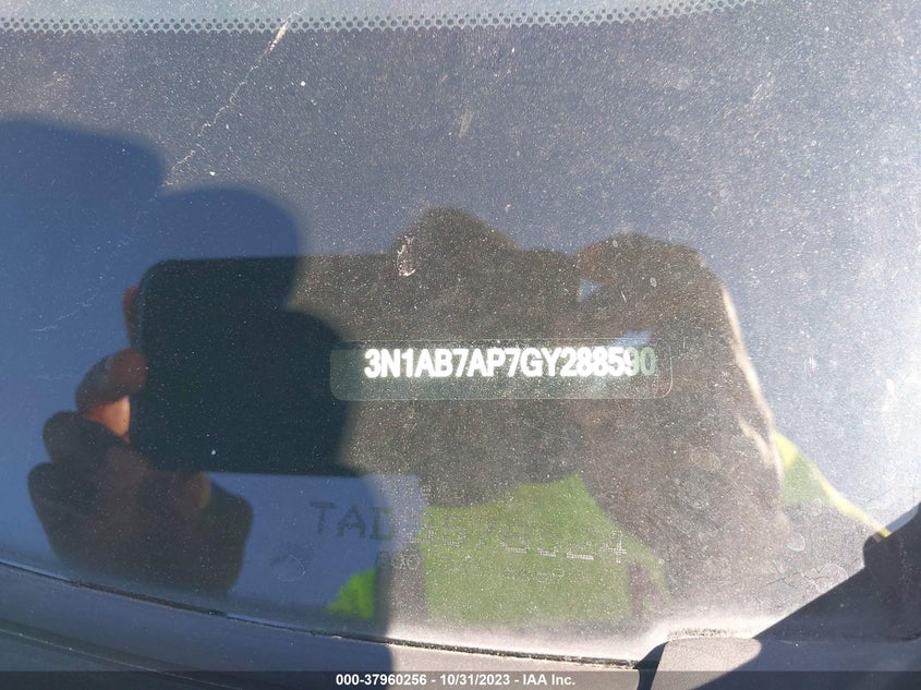2016 Nissan Sentra S VIN: 3N1AB7AP7GY288590 Lot: 37960256
