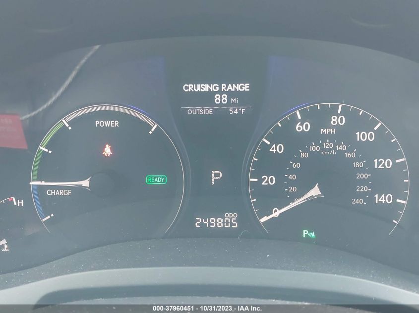 2010 Lexus Rx 450H VIN: JTJBC1BA5A2017648 Lot: 37960451