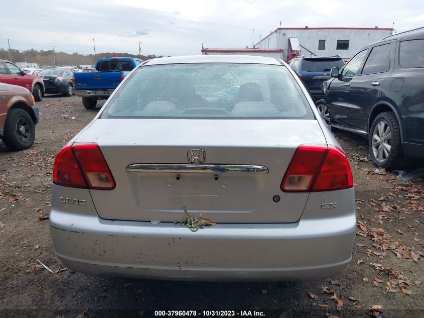 2002 Honda Civic Ex VIN: 1HGES26722L017725 Lot: 37960478