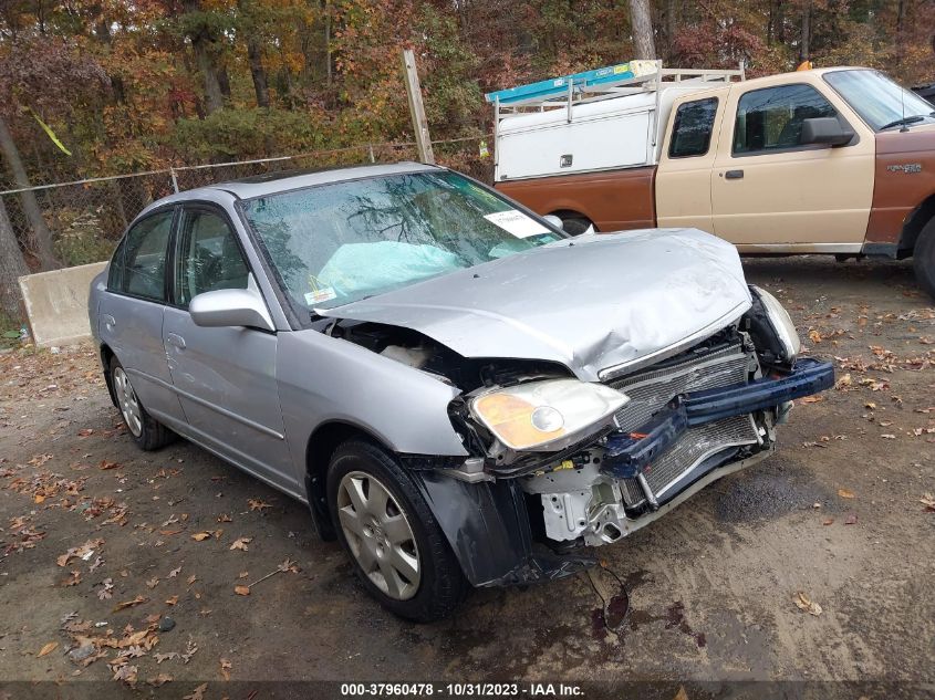 2002 Honda Civic Ex VIN: 1HGES26722L017725 Lot: 37960478