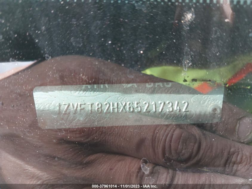 2006 Ford Mustang Gt VIN: 1ZVFT82HX65217342 Lot: 37961014