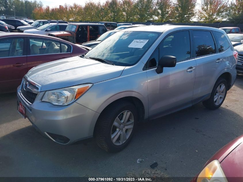 2014 Subaru Forester 2.5I VIN: JF2SJAAC2EH480282 Lot: 37961092