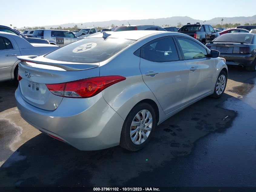 2012 Hyundai Elantra Gls Pzev VIN: KMHDH4AE2CU265541 Lot: 37961102