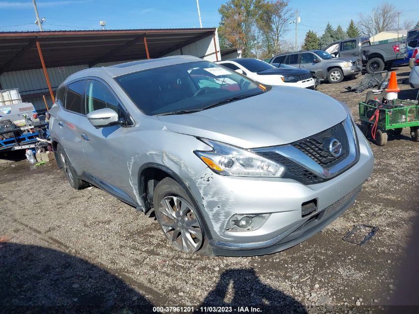 2016 Nissan Murano Sl VIN: 5N1AZ2MG8GN158611 Lot: 37961201