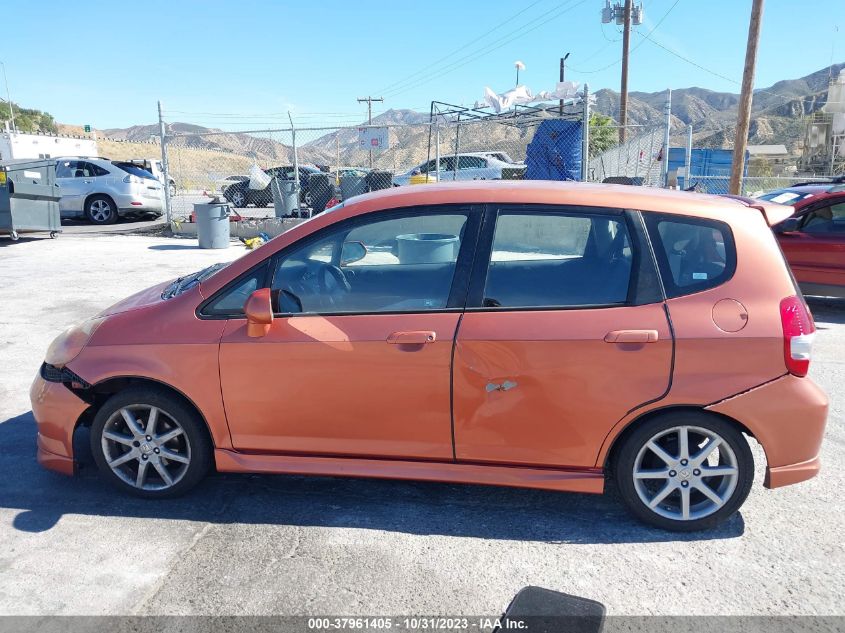 2008 Honda Fit Sport VIN: JHMGD38658S059086 Lot: 37961405