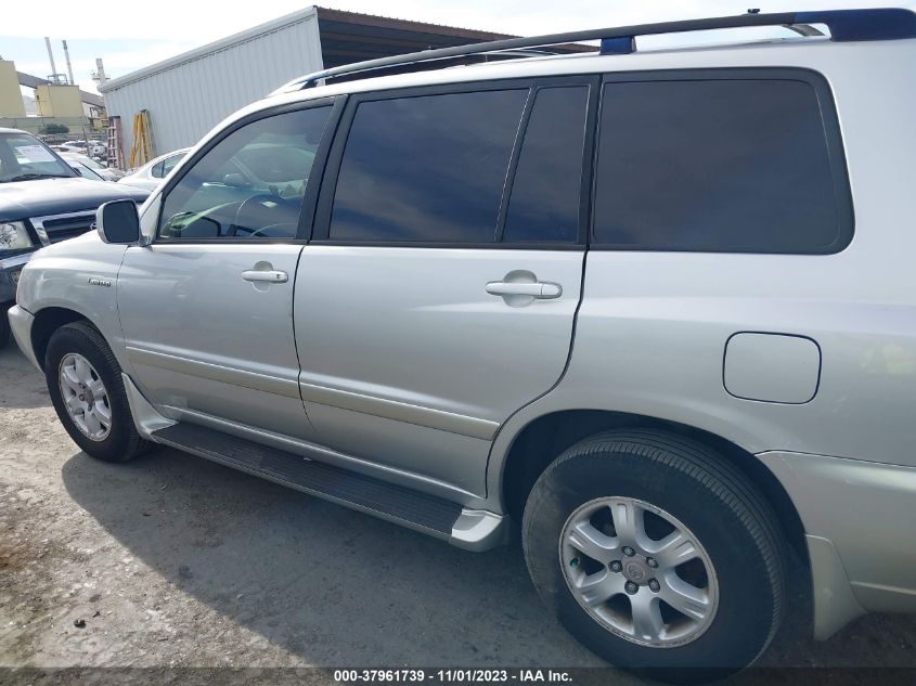 2003 Toyota Highlander Limited VIN: JTEHF21A630104691 Lot: 37961739