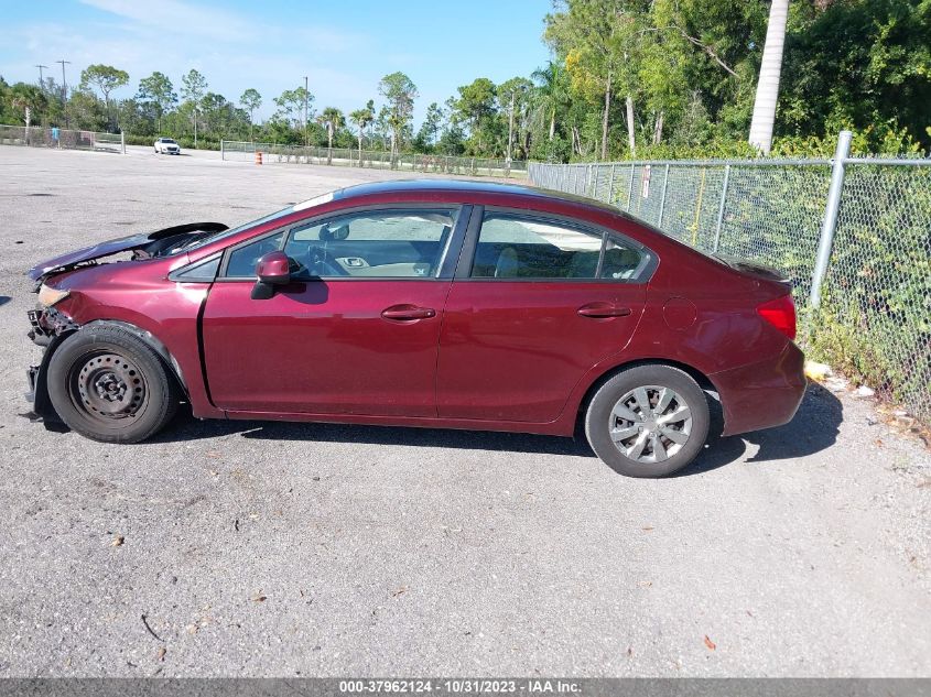 2012 Honda Civic Lx VIN: 19XFB2F50CE022904 Lot: 37962124