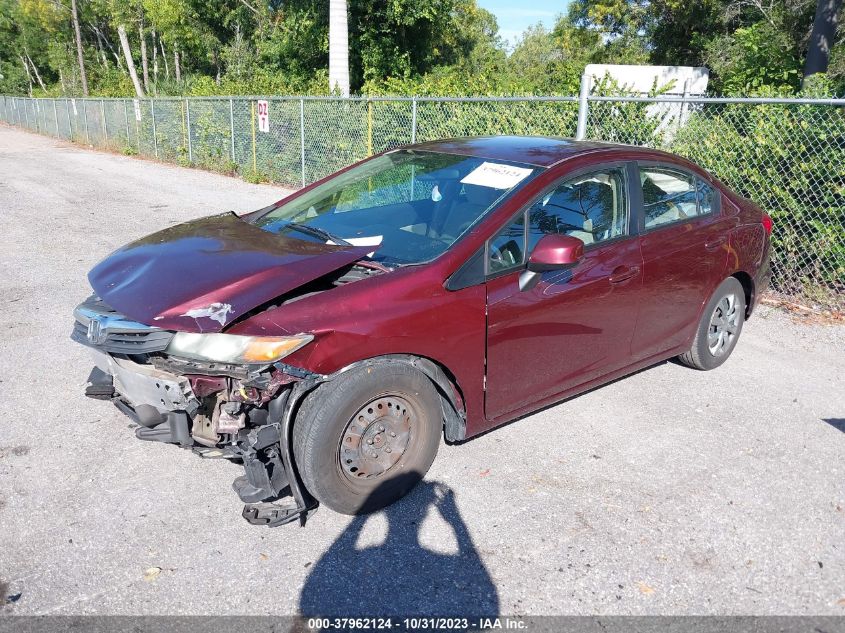 2012 Honda Civic Lx VIN: 19XFB2F50CE022904 Lot: 37962124