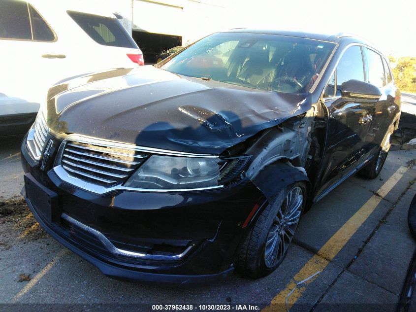 2017 Lincoln Mkx Reserve VIN: 2LMPJ8LR0HBL25343 Lot: 37962438