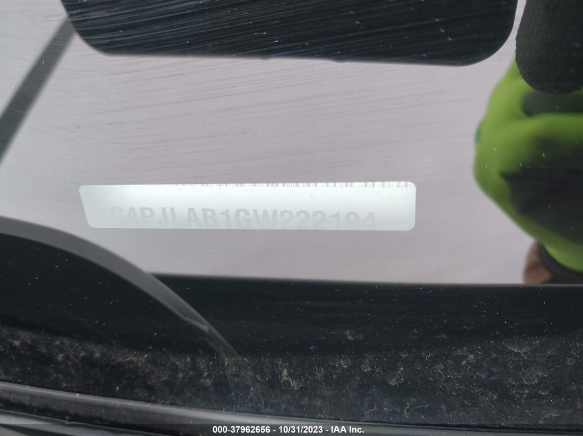 2016 Jeep Cherokee Sport VIN: 1C4PJLAB1GW222194 Lot: 37962656