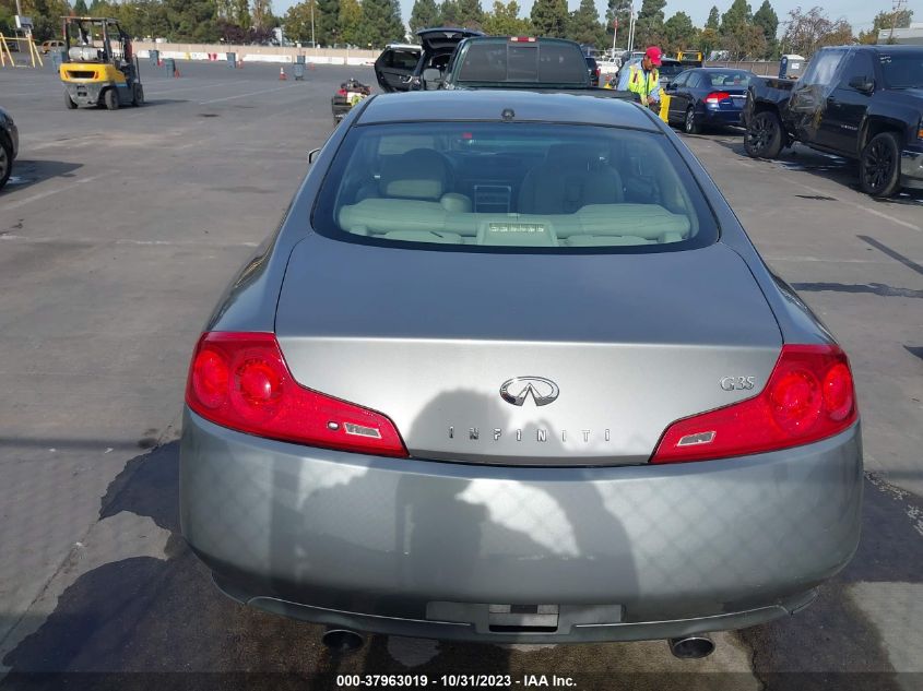 2006 Infiniti G35 Coupe VIN: JNKCV54E06M722814 Lot: 37963019