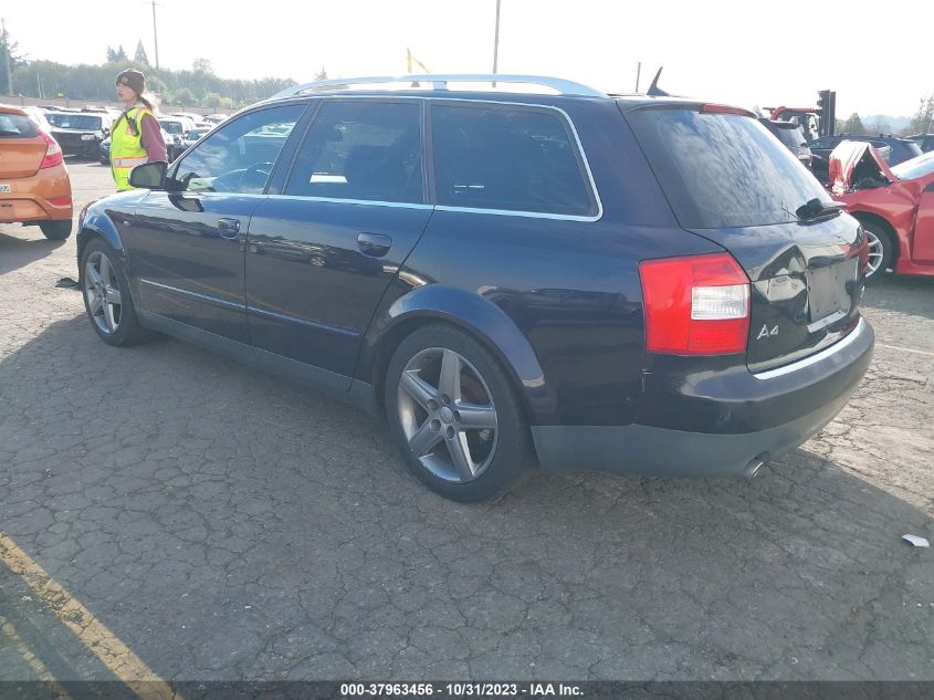 2002 Audi A4 3.0L VIN: WAUVT68E92A177589 Lot: 37963456