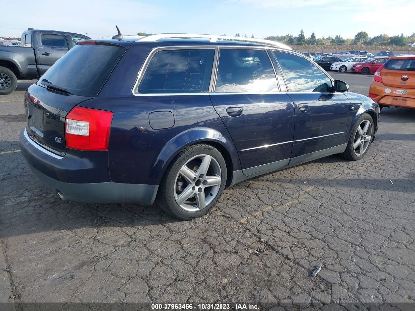 2002 Audi A4 3.0L VIN: WAUVT68E92A177589 Lot: 37963456