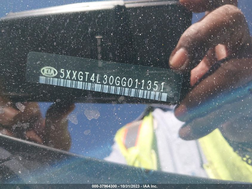 2016 Kia Optima Lx VIN: 5XXGT4L30GG011351 Lot: 37964300