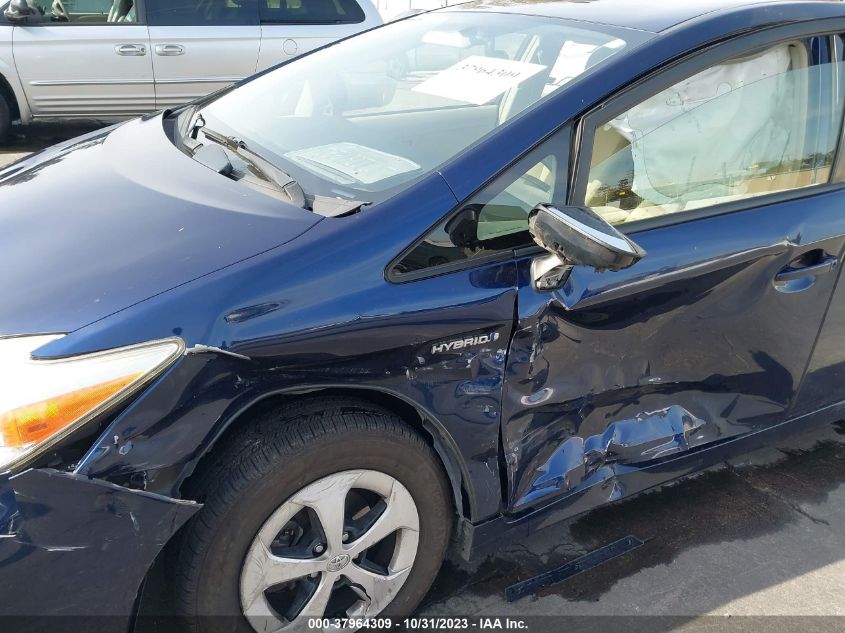 2013 Toyota Prius One/Two/Three/Four/Five VIN: JTDKN3DU2D1720781 Lot: 37964309